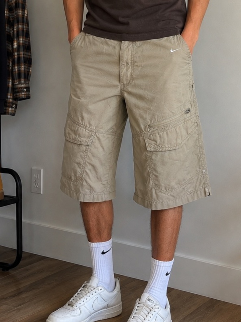 Nike The Athletic Dept. Vintage Y2K Khaki Cargo Shorts Men’s XXL